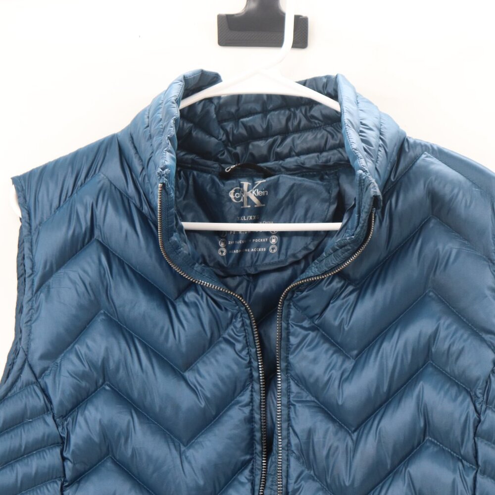 Calvin Klein Size XXL Blue Puffer Down Vest - Picture 2 of 7